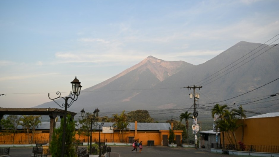 View of the Fuego Volcano, as seen from Alotenango, Guatemala, on May 5, 2023