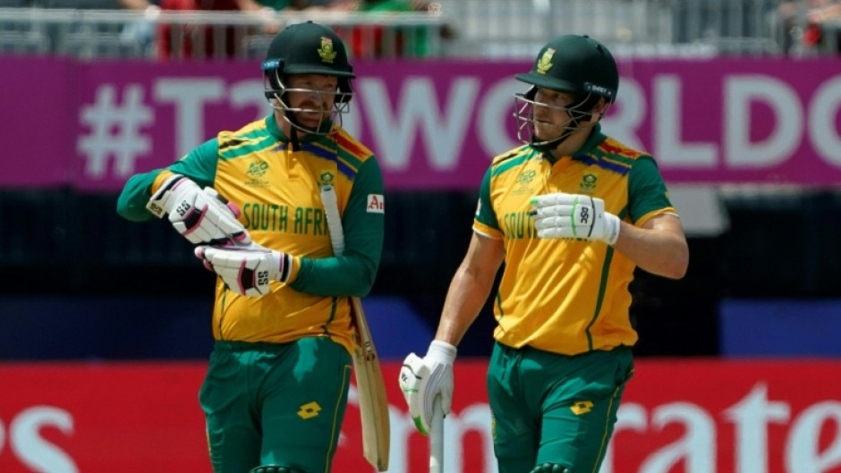 Rescue act: South Africa's David Miller and Heinrich Klaasen in the middle against Bangladesh on Monday