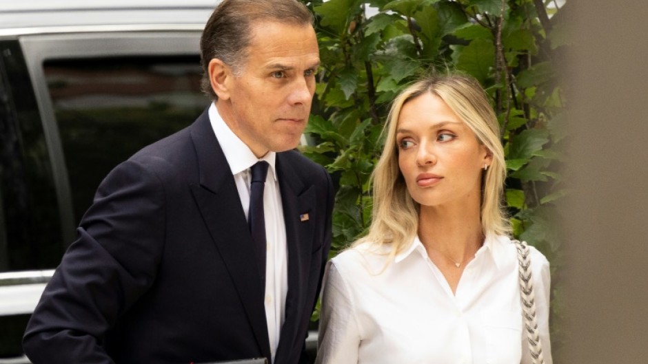 Hunter Biden, the son of US President Joe Biden, and his wife, Melissa Cohen Biden, arrive at court in Wilmington, Delaware during Hunter Biden's trial on federal gun charges