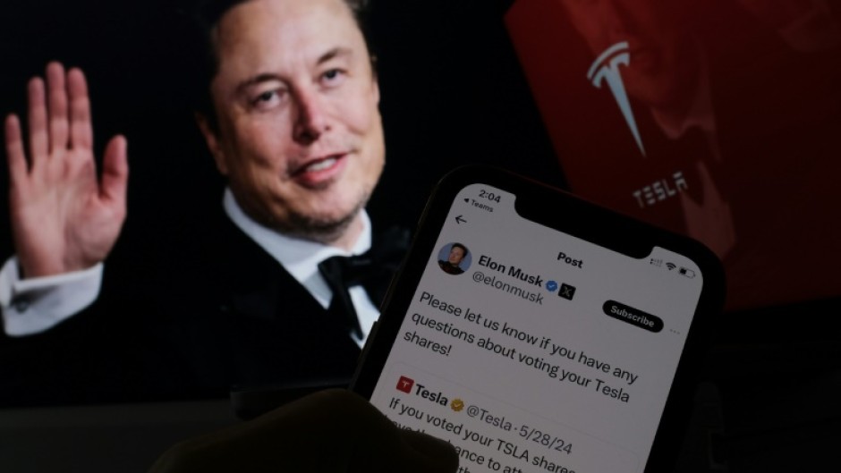 Tech billionaire Elon Musk is encouraging shareholders in electric automaker Tesla to vote in favor of a plan that includes a massive pay package for the company's founder and chief executive