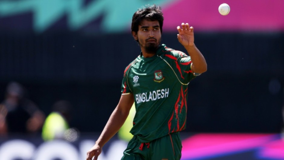 Tanzim Hasan Sakib's superb spell of 4-7 helped Bangladesh beat Nepal and take their place in the T20 World Cup Super Eights.