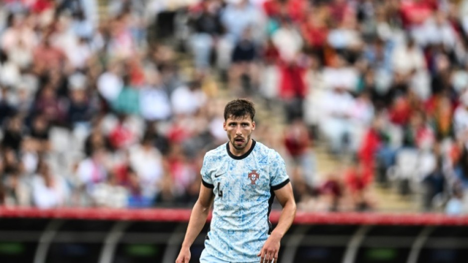 Ruben Dias looks on during Portugal's pre-Euro 2024 warm-up friendly against Croatia on June 8