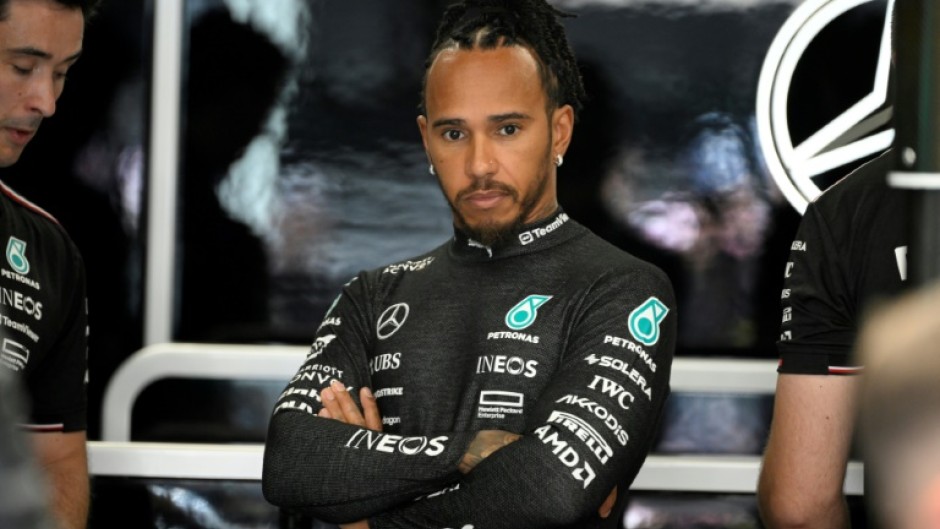 Lewis Hamilton at practice in Barcelona on Friday