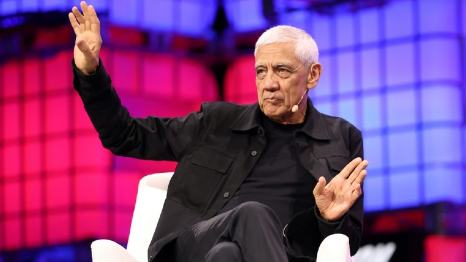 Vinod Khosla, founder of Khosla Ventures, speaks on a panel on the main stage during the 2024 Collision tech conference in Toronto, Canada