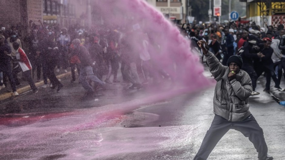 The demonstrations were mostly peaceful, but officers fired tear gas and water cannon to disperse protesters