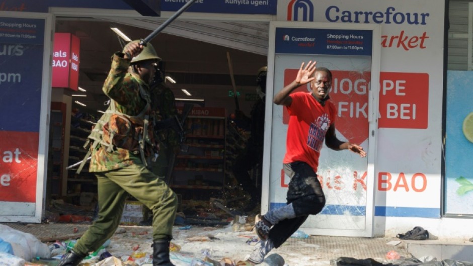 Tensions flared sharply on Tuesday in protests against tax hikes in Kenya 