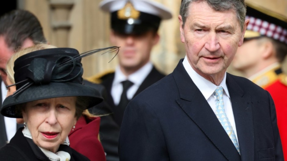 Princess Anne's husband Timothy Laurence said she was 'recovering slowly' after apparently being kicked by a horse