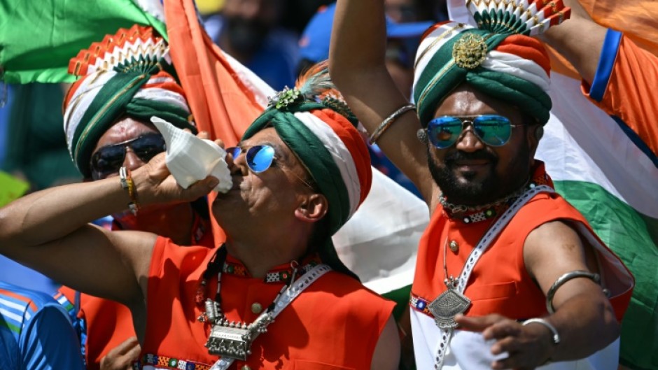 Fans celebrate in New Delhi after India won the T20 World Cup final against South Africa