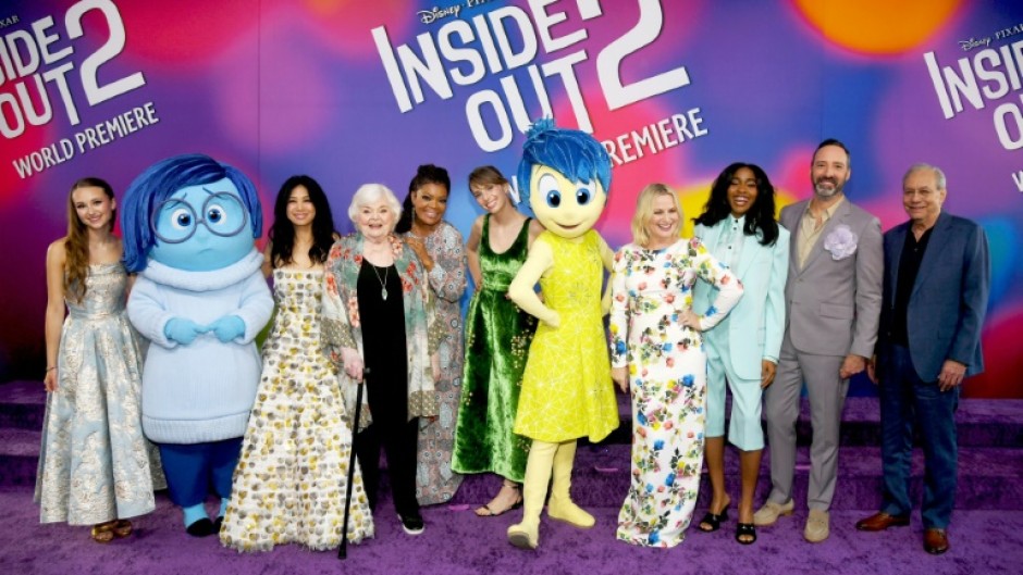 The cast from 'Inside Out 2' is seen at the movie's premiere in Hollywood on June 10, 2024