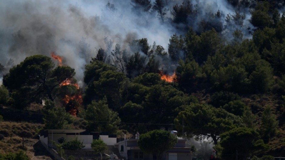 Residents told to evacuate from six areas near the capital Athens