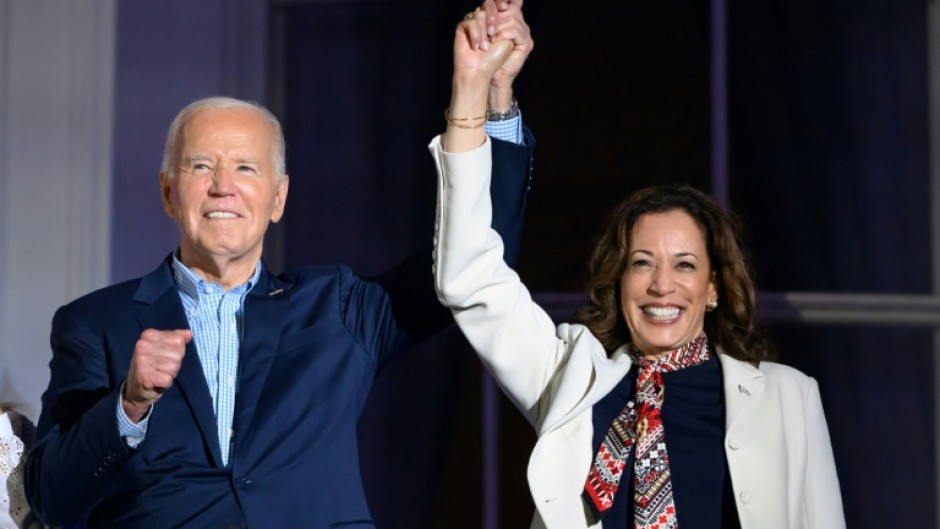 Biden with US Vice President Kamala Harris. With election day just four months away, the clock is ticking on any move to replace Biden as the nominee