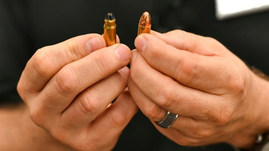 Students are taught to identify blank bullets by their characteristic ridged tips