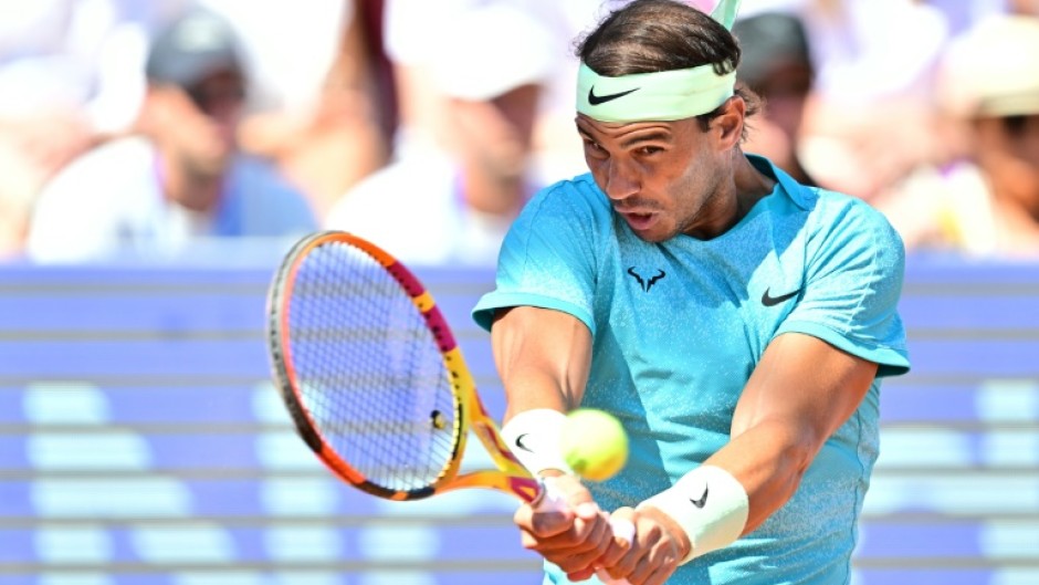 Unhappy with 'level': Rafael Nadal on his way to defeat against Portugal's Nuno Borges in the Bastad final