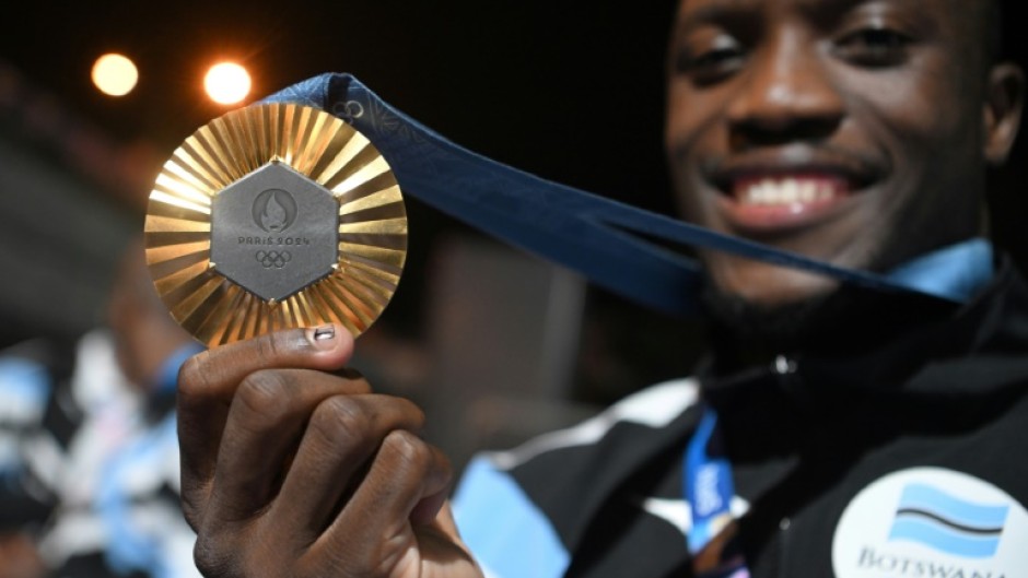 Botswana's Letsile Tebogo won the gold medal in the 200m athletics event at the Paris Olympic Games