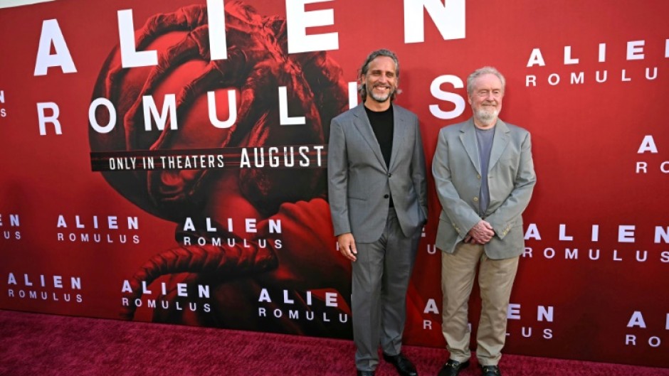 Uruguayan filmmaker Fede Alvarez (L) directed the latest film in the series, whose first film was made by British filmmaker Ridley Scott (R)