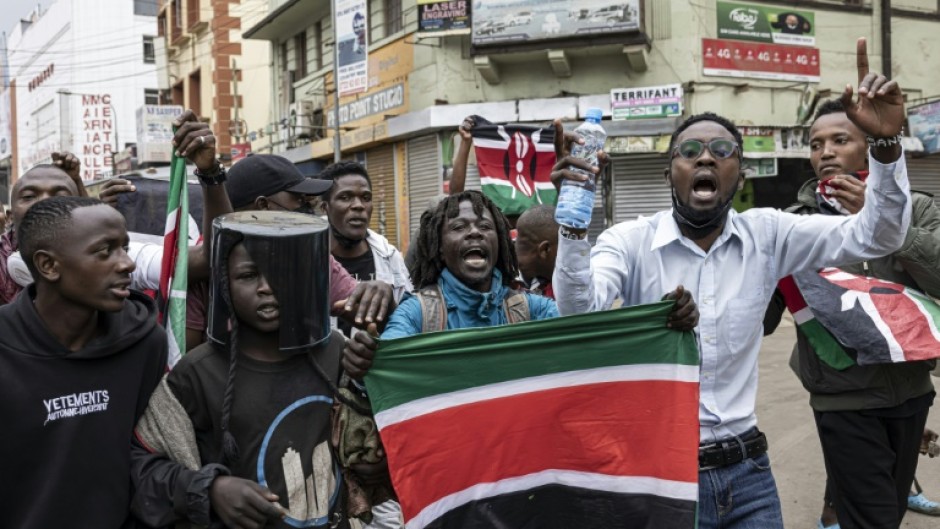 Kenyan anti-government protesters have taken the song as their own, with it heard on marches and across the capital Nairobi