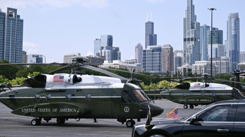 US President Joe Biden used the new version of Marine One, Sikorsky VH-92A, in Chicago