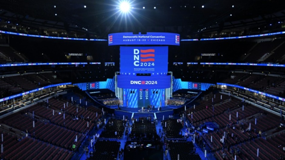 Preparations continue one day ahead of the Democratic National Convention (DNC) at the United Center in Chicago, Illinois