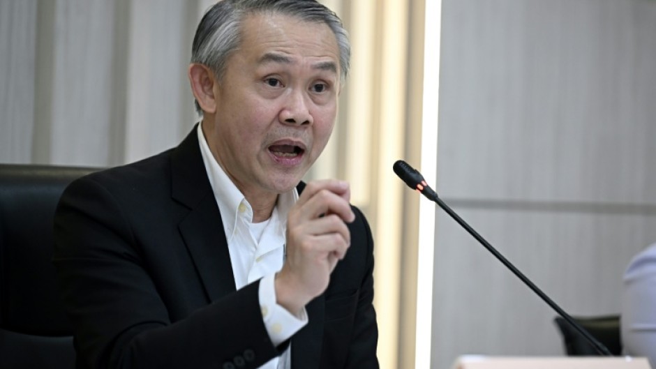 Thongchai Keeratihattayakorn, head of Thailand's Department of Disease Control, speaks during a press conference following the suspected first case of the new more dangerous strain of mpox in Bangkok