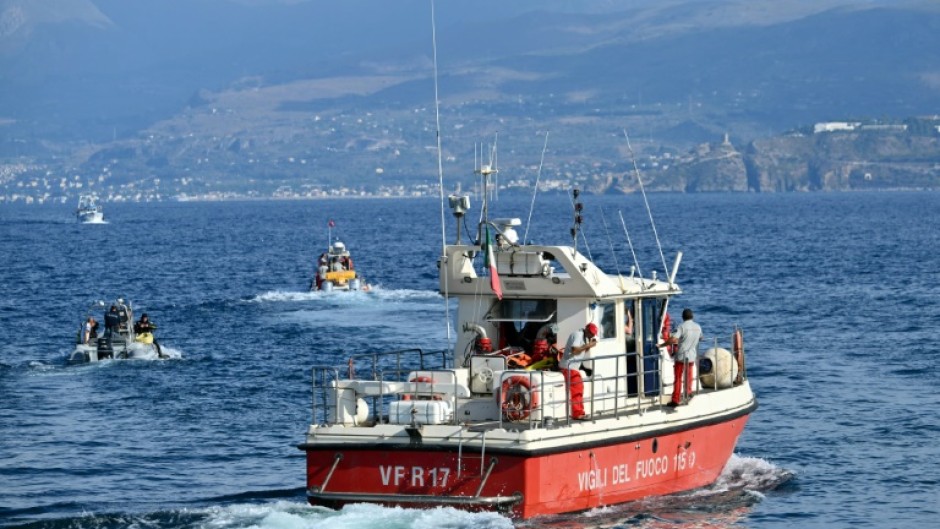 Italian authorities launched what they called a 'delicate' search operation involving specialist divers, boats from several emergency services and helicopters