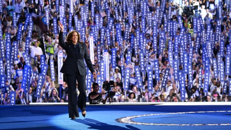 US Vice President Kamala Harris, the Democratic nominee in the 2024 White House race, headlined a star-studded convention in Chicago