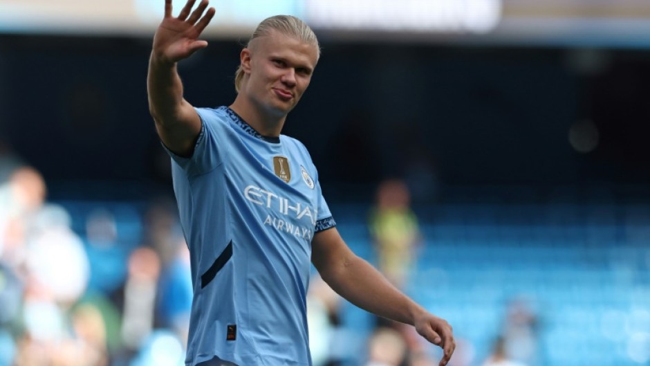 Erling Haaland scored a hat-trick in Manchester City's 4-1 win over Ipswich