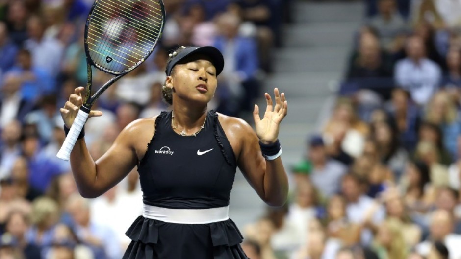 Second-round exit: Japan's Naomi Osaka reacts during her US Open loss to Czech Karolina Muchova