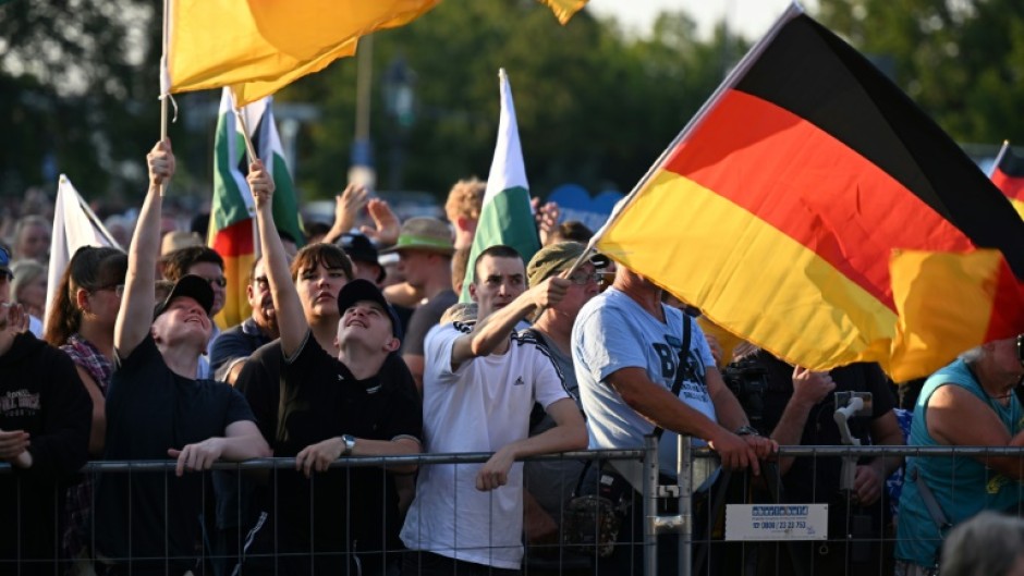 AfD supporters have been demonstrating ahead of the Saxony state election