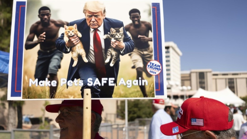 AI-generated images of Donald Trump saving pets are being used by the Republican's supporters to boost an anti-Haitian-immigrant conspiracy theory