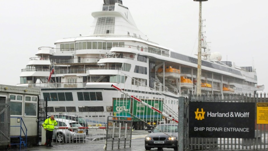 The 'Odyssey' cruise liner has been stuck in Belfast dock since May