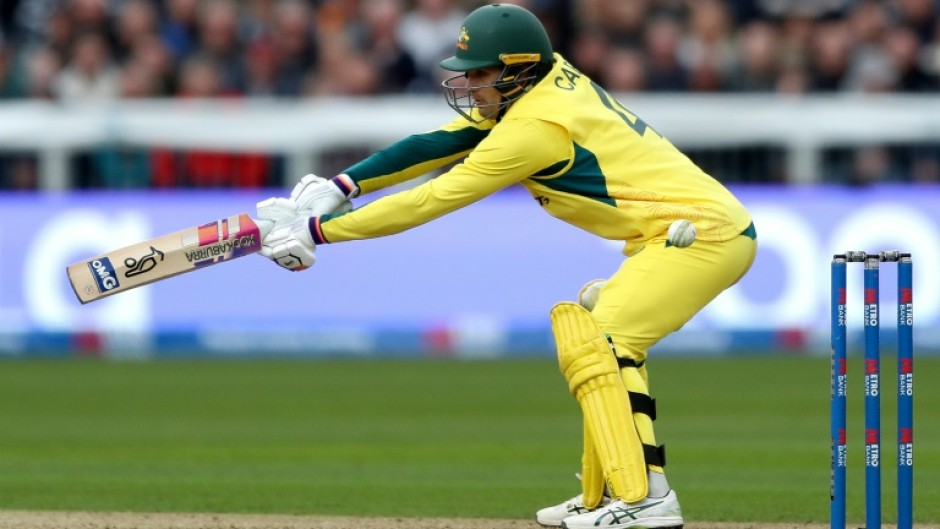 Cut above: Australia wicketkeeper Alex Carey on his way to 77 not out in the 3rd ODI against England at Chester-le-Street