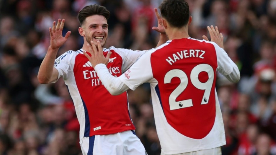 Kai Havertz (right) struck late in Arsenal's 4-2 win at Leicester