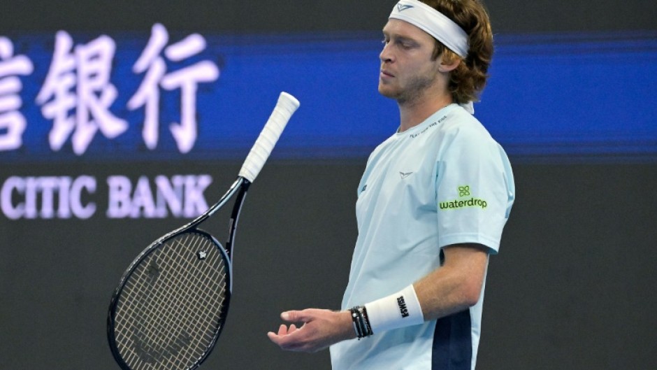 Russia's Andrey Rublev fell to 19-year-old Czech Jakub Mensik