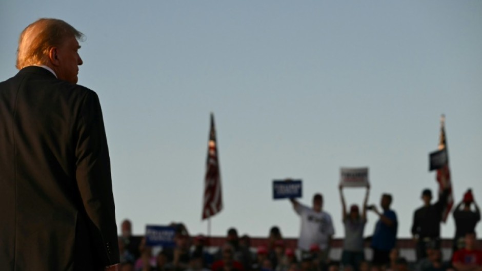 Supporters periodically erupted into chants of 'fight, fight, fight' as Republican presidential candidate Donald Trump returned to the site of an assassination attempt in Butler, Pennsylvania 