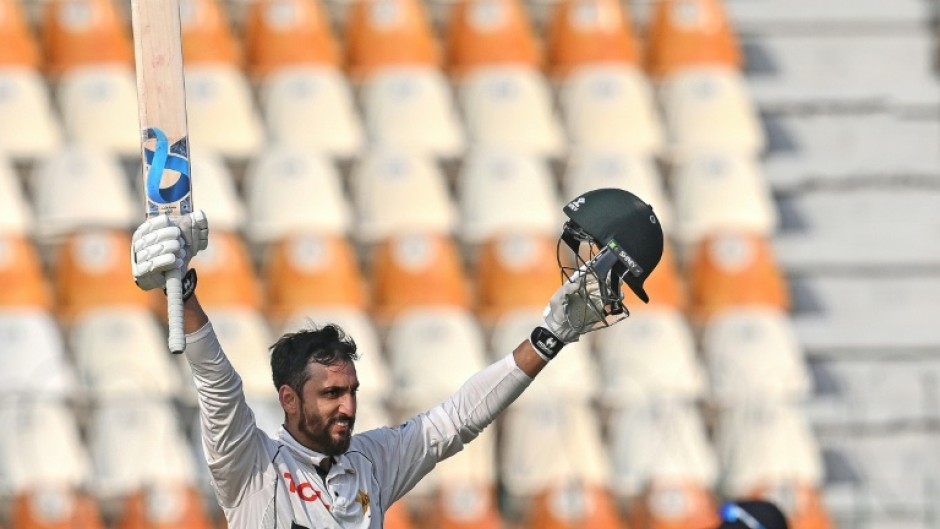 England reached 96-1 on the second day of the first Test after Pakistan built a mammoth first innings score of 556, helped by an aggressive century by Agha Salman in Multan