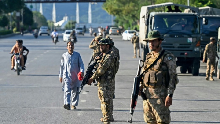 Pakistani soldiers in Islamabad on October 6