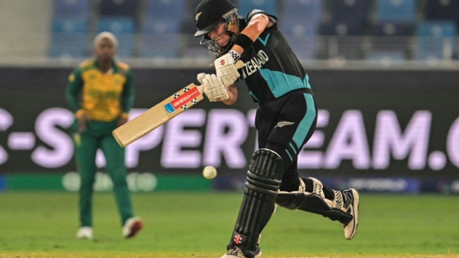 Amelia Kerr top-scored with 43 as New Zealand made 158-5 against South Africa in the Women's T20 World Cup final in Dubai 