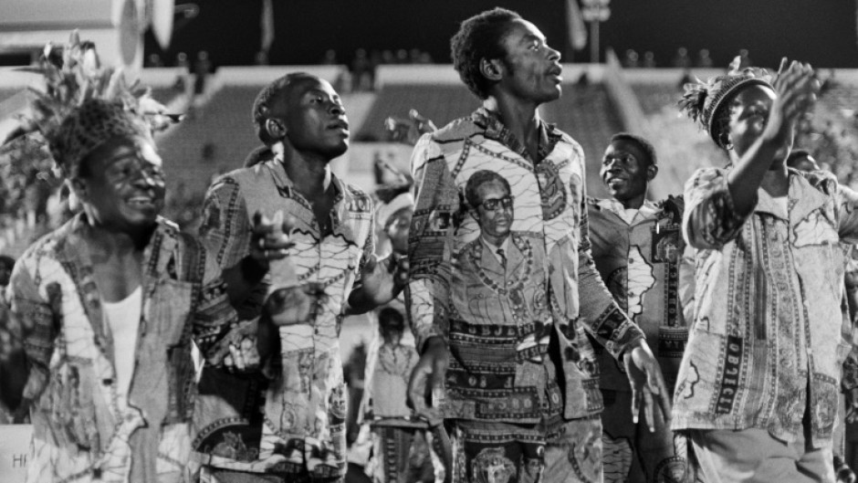 Zairian people perform a dance in Kinshasa on October 30, 1974 before The Rumble in the Jungle between Muhammad Ali and George Foreman