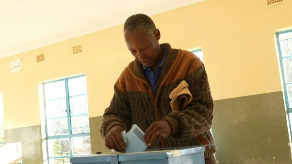 Incumbent candidate Masisi votes in Botswana general election