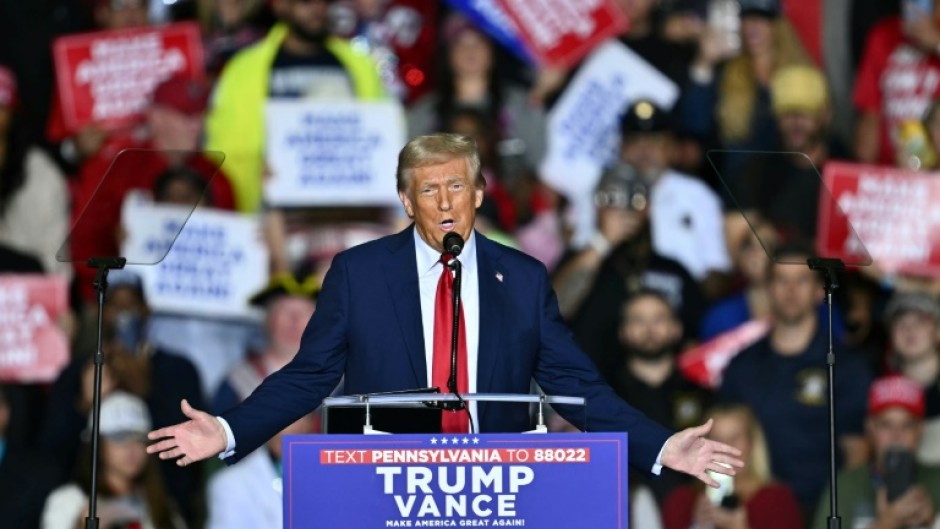 Trump held a rally Tuesday evening in Allentown, Pennsylvania, delivering his signature aggressive rhetoric