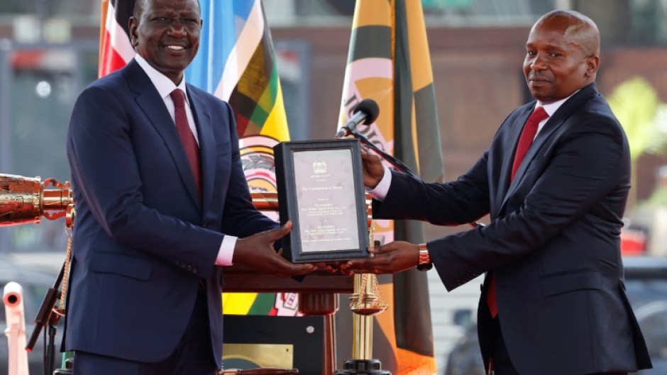 Ruto welcomed Kithure Kindiki as his new deputy president at a swearing-in ceremony 