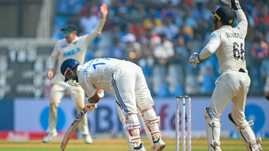 Rishabh Pant was dismissed in the morning on day two in Mumbai