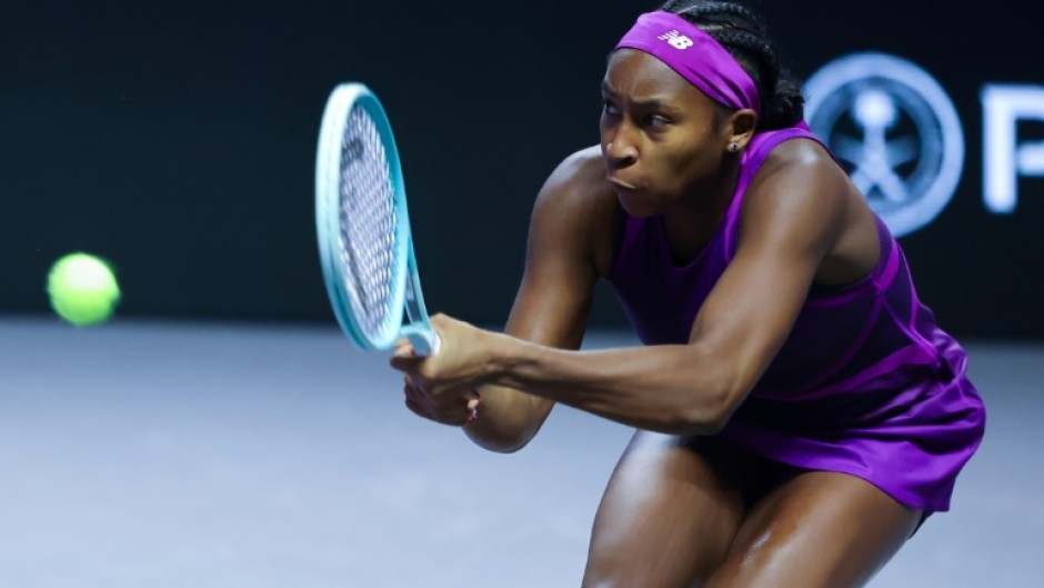 'Tough' evening: Coco Gauff hits a return against her compatriot Jessica Pegula 