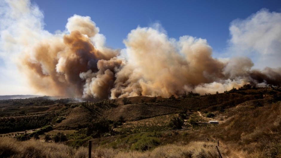 The Mountain Fire has generated huge plumes of thick, choking smoke