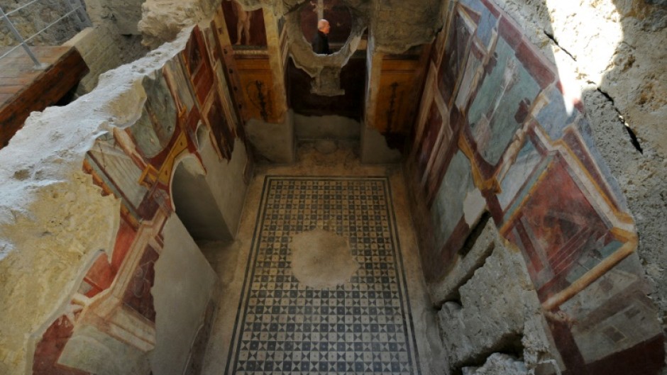 Frescoes in the Criptoporticus Domus at Pompeii