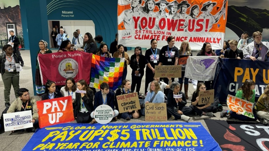 Activists hummed in a near-silent protest at the UN COP29 summit in Baku