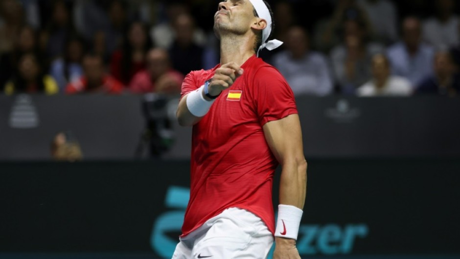 Spain's Rafael Nadal lost against Botic van de Zandschulp in the opening singles rubber against the Netherlands