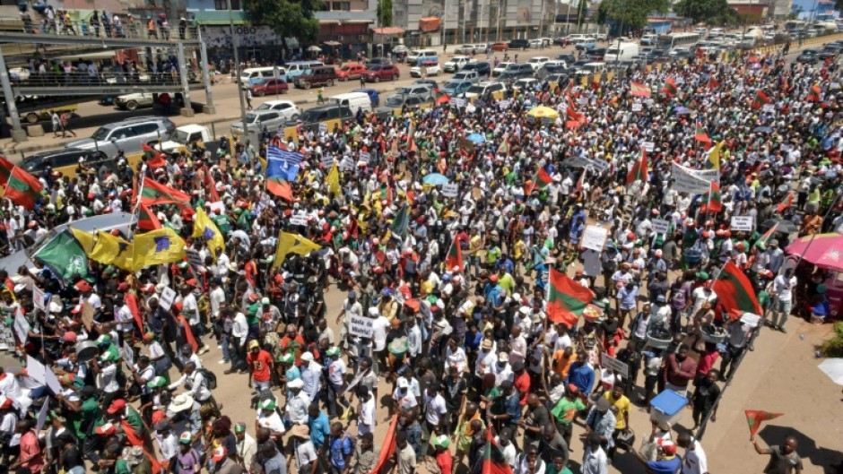 The protest was organised by the opposition National Union for the Total Independence of Angola party (UNITA)