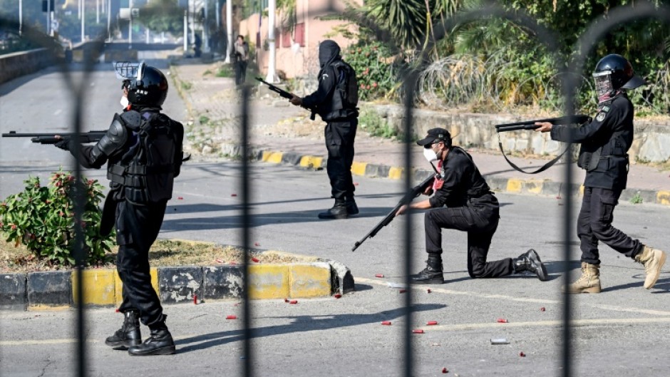 Police fired rubber bullets to disperse supporters of jailed former prime minister Imran Khan in Islamabad