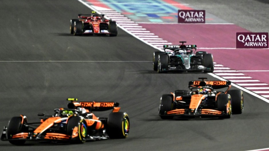 McLaren's Oscar Piastri (R) and Lando Norris (L) took a valuable one-two for the British constructor at the sprint race ahead of the Qatar Formula One Grand Prix